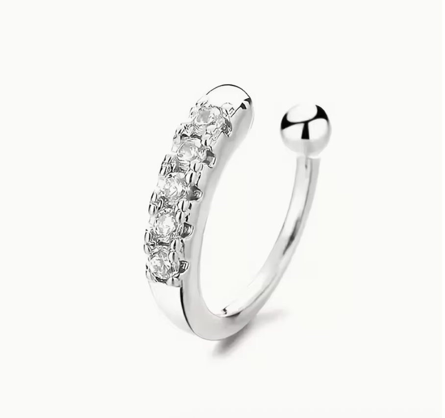 Artificial Non-Piercing Nose Ring – Hypoallergenic Nickel-Free Faux Nose Jewelry for Women