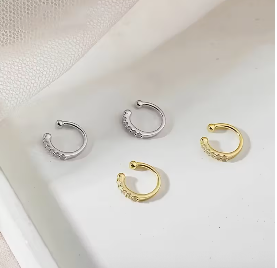 Artificial Non-Piercing Nose Ring – Hypoallergenic Nickel-Free Faux Nose Jewelry for Women