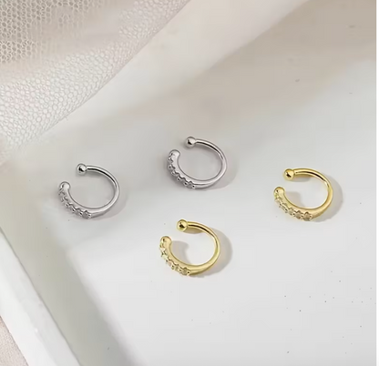 Artificial Non-Piercing Nose Ring – Hypoallergenic Nickel-Free Faux Nose Jewelry for Women