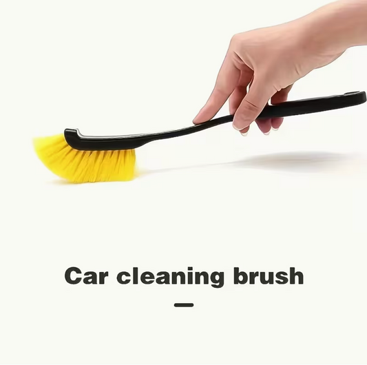 Multi-Use Car Wheel Brush – Yellow Bristle Detailing Brush with Ergonomic Handle for Alloy Wheels, Tires & Cleaning