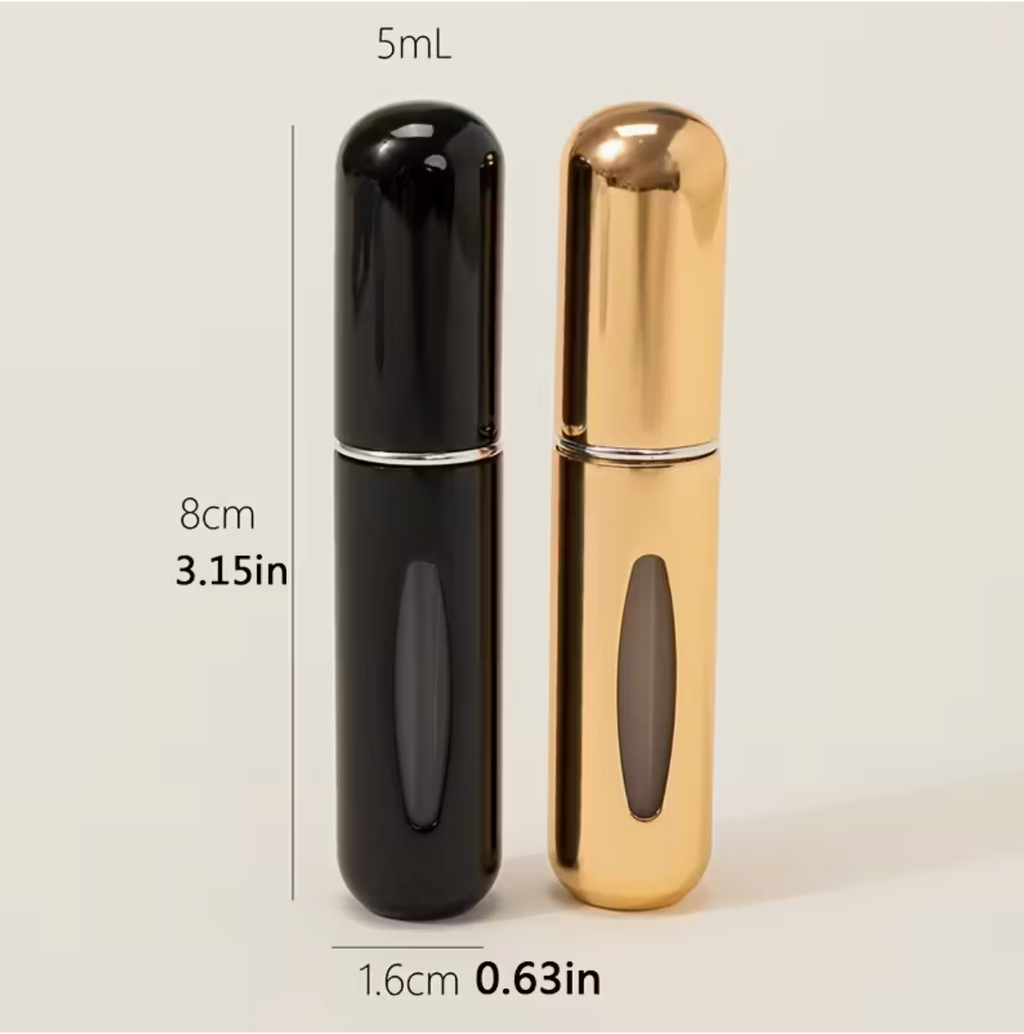 5ml Portable Perfume Refill Bottle with Spray – Travel Size Empty Atomizer Refillable Fragrance Container (1 Pack)