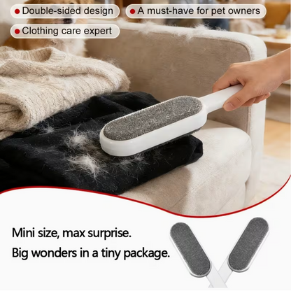 Dual-Sided Electrostatic Pet Hair Remover Brush