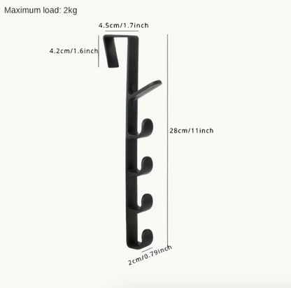 Over Door Hook Organizer – Multi-Purpose Back Door Bag & Bathroom Storage Hook for Home Organization