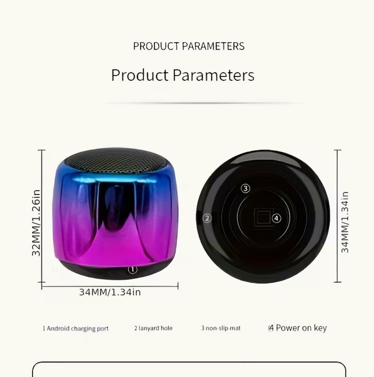 Portable Mini Bluetooth Speaker with Stereo Surround Bass, USB Outdoor Wireless Subwoofer Audio Player for Running, Gaming & Travel