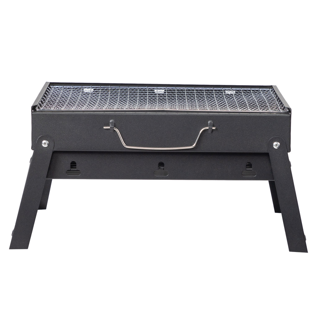 Portable BBQ Grill with Folding Feet – Compact Charcoal Barbecue for Camping, Picnics, Beach Parties & Backyard Cooking