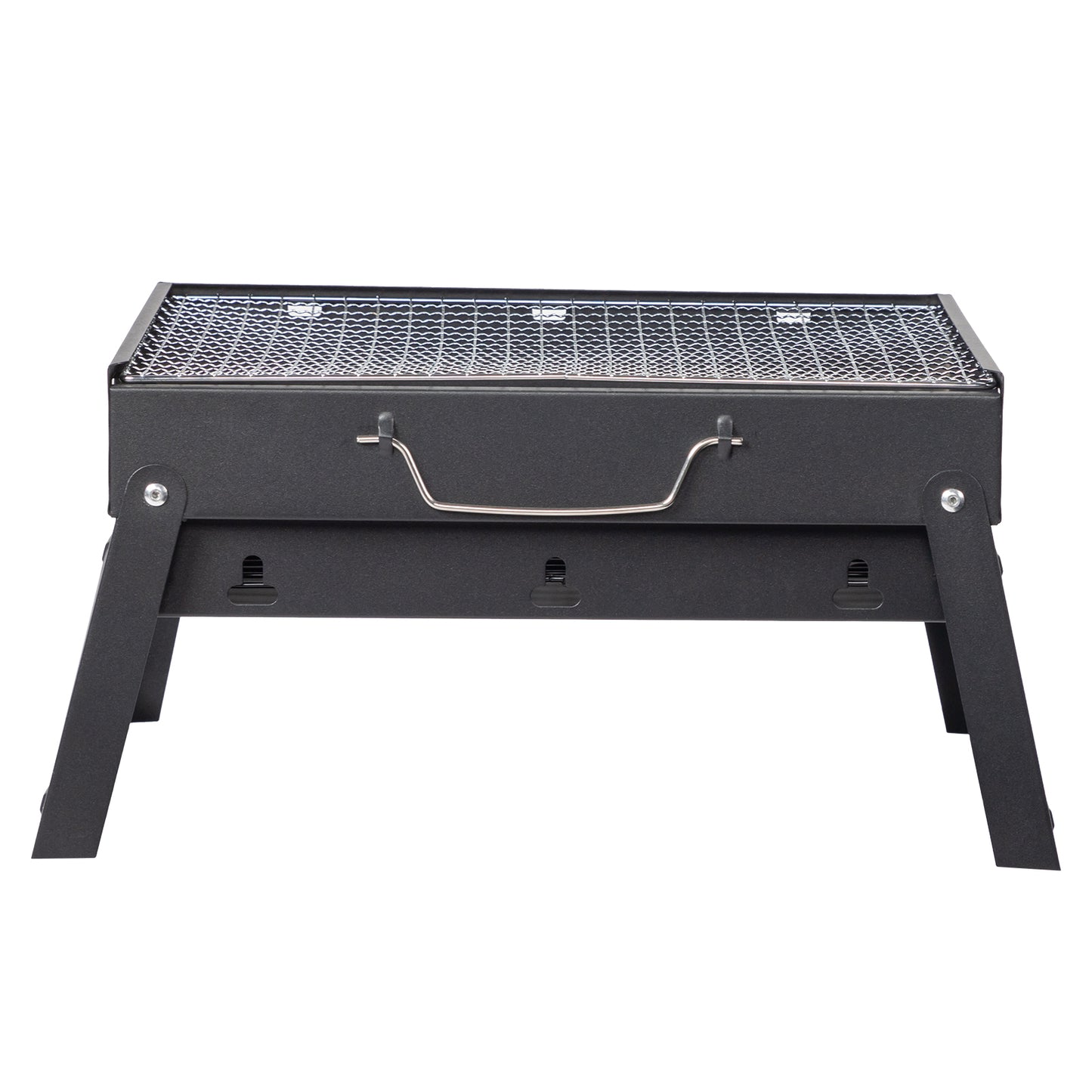 Portable BBQ Grill with Folding Feet – Compact Charcoal Barbecue for Camping, Picnics, Beach Parties & Backyard Cooking