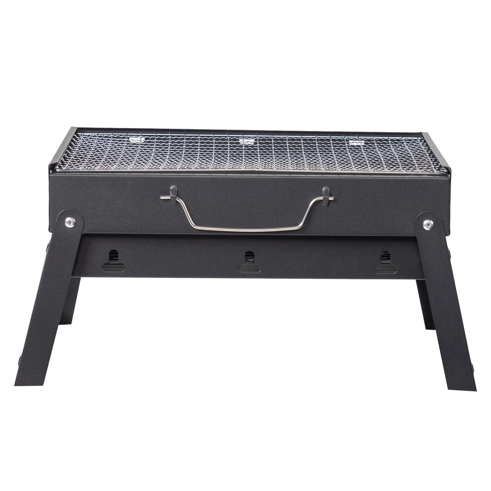 Portable BBQ Grill with Folding Feet – Compact Charcoal Barbecue for Camping, Picnics, Beach Parties & Backyard Cooking