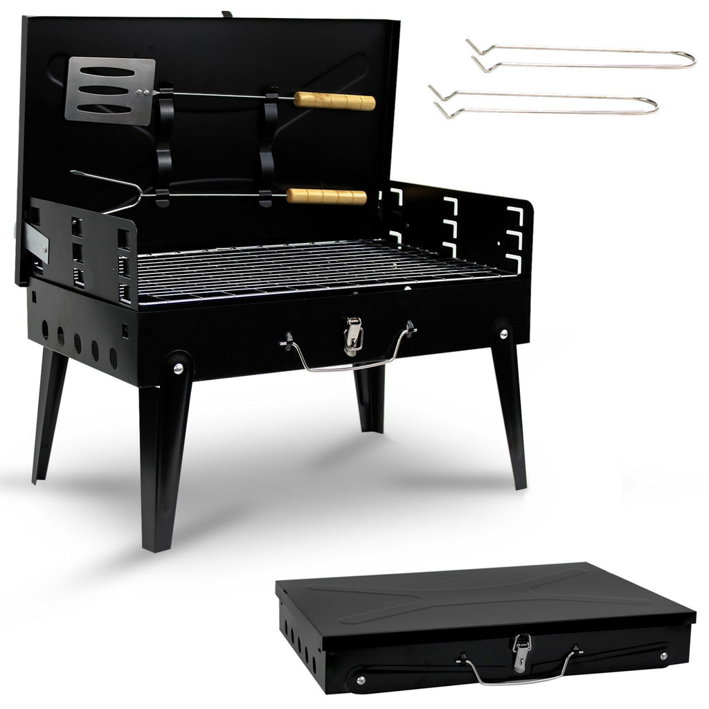 Portable Folding Charcoal BBQ Grill – Compact Barbecue for Camping, Picnics, Garden & Outdoor Cooking