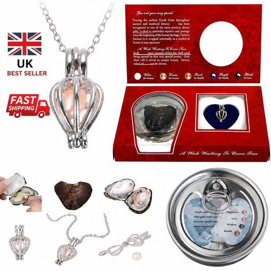 DIY Wish Pearl Necklace Kit – Lotus Locket with Cultured Pearl Pendant | 16.9 Inch Necklace Gift Set