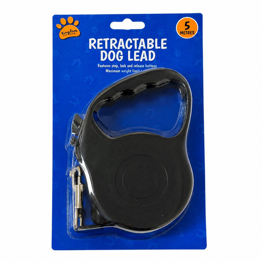 Kingdom Retractable Dog Lead – 5 Metres, Stop, Lock & Release Buttons